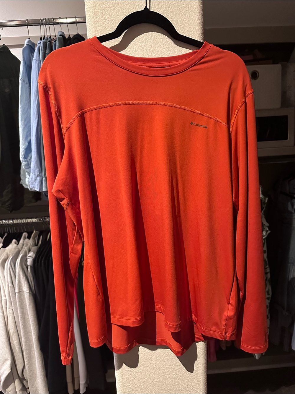 Columbia Women's Long Sleeve PFG Shirt - Orange Sun Protection